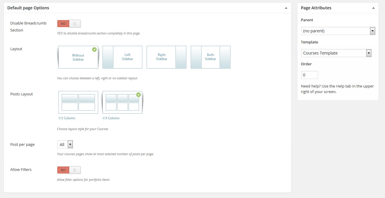 LMS : Courses Templates Options | Support - DesignThemes